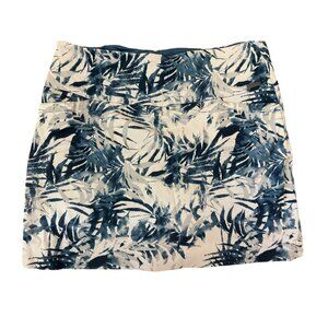 S.C.&Co. Womens Tropical Print Skort XL Blue White Golf Tennis Activewear